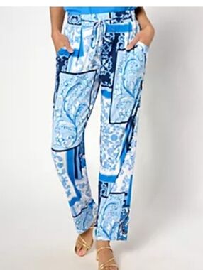 NWOT Womens  BEAUTIFUL by Lawrence Zarian Regular Tie Front Ankle Pant